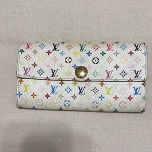 Louis Vuitton White Multicolor Wallet